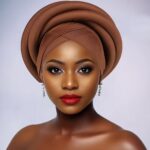Gele African Gele Headwrap for Women | Dramatic Solid Color Woven Design for Party Wedding Evening Wear