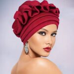 Gele African Gele Headwrap for Women | Bold Dramatic Design for Wedding Ceremony & Party Occasions