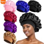 Bonnet Women Solid Color Silky Satin Bonnet, Soft Comfortable Hair‑Protecting Sleep Cap
