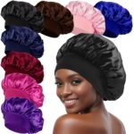 Bonnet Women Solid Color Silky Satin Bonnet, Soft Comfortable Hair‑Protecting Sleep Cap