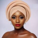 Gele African Gele Headwrap for Women | Dramatic Solid Color Woven Design for Party Wedding Evening Wear