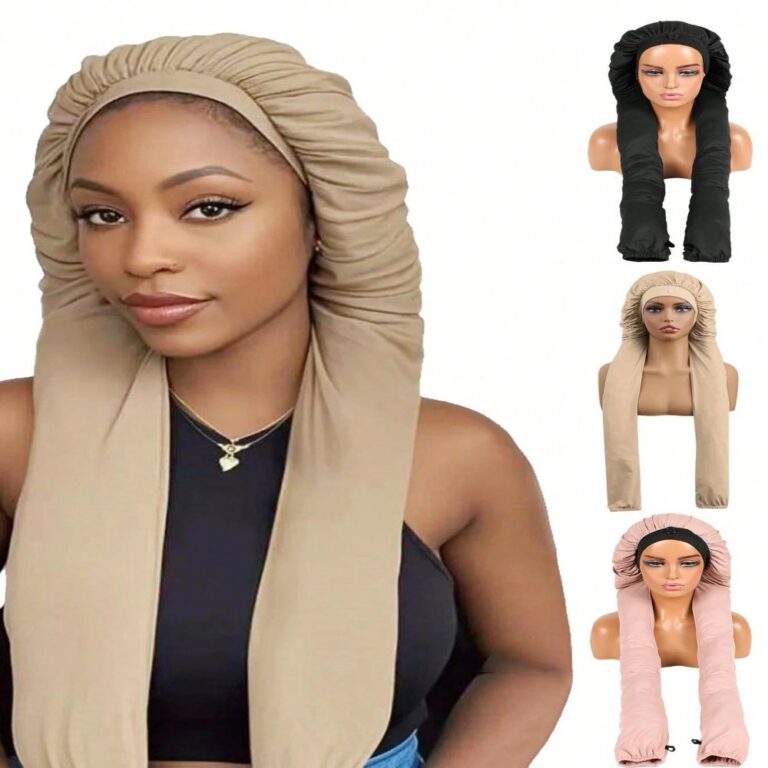 Bonnet Women's Extra Long Satin Sleep Bonnet for Dreadlocks & Braids - Silky Hair Protection Night Cap