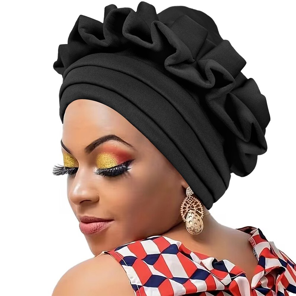 Gele Bold Style Wavy Floral Headscarf