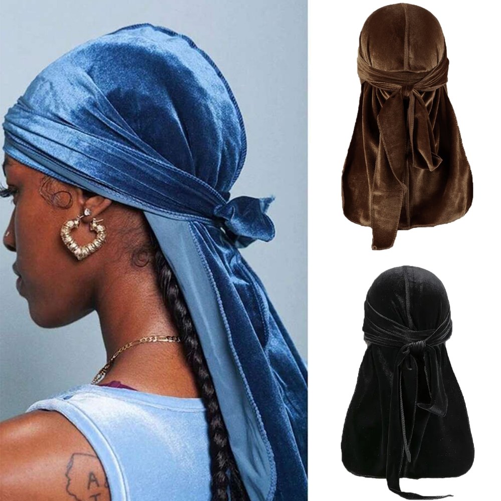 Durag Fleece‑Lined Durag Headwrap | Unisex Casual Outdoor Skull Head Cover