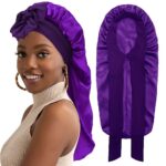 Bonnet Women's Extra‑Long Silky Satin Sleep Bonnet, Hair Protection Night Cap for Long Curly Hair & Dreadlocks
