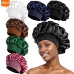 Bonnet Women Solid Color Silky Satin Bonnet, Soft Comfortable Hair‑Protecting Sleep Cap