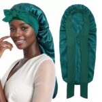 Bonnet Women's Extra‑Long Silky Satin Sleep Bonnet, Hair Protection Night Cap for Long Curly Hair & Dreadlocks