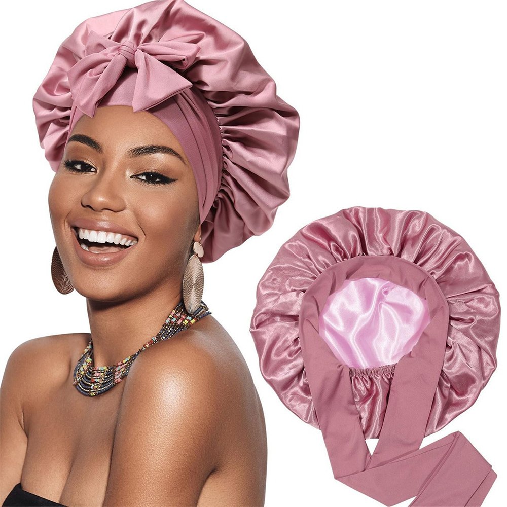 Bonnet Double-Layer Tie-Up Sleep Bonnet