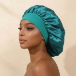 Bonnet Women's Oversized Solid Color Satin Sleep Bonnet, Silky Comfortable Hair Care Night Cap