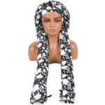 New Arrives Stylish Printed Extra-Long Satin Bonnet for Women – Silky Hair Care Sleep Cap for Long Hair, Braids, Dreadlocks & Natural Hairstyles