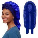 Bonnet Women's Extra‑Long Silky Satin Sleep Bonnet, Hair Protection Night Cap for Long Curly Hair & Dreadlocks