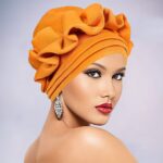 Gele African Gele Headwrap for Women | Bold Dramatic Design for Wedding Ceremony & Party Occasions