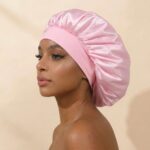Bonnet Women's Oversized Solid Color Satin Sleep Bonnet, Silky Comfortable Hair Care Night Cap