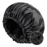 Bonnet Women's Double-Layered Reversible Satin Sleep Bonnet for Long Curly Hair - Hair Protecting Night Cap